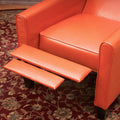 Recliner Push Back Chair For Elegant Home D Cor Orange Orange Pu