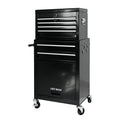 High Capacity Rolling Tool Chest With Wheels And Drawers, 6 Drawer Tool Storage Cabinet Black Black Steel