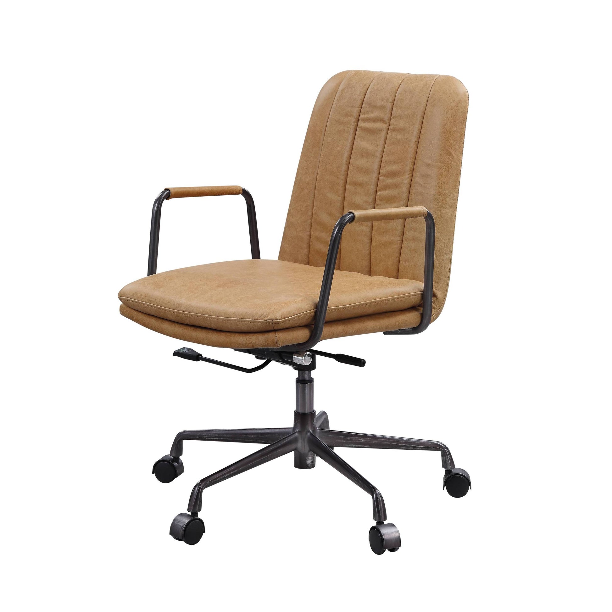 Rum Office Chair With Swivel Solid Brown Office Office Chairs Solid Back Swivel Genuine Leather