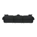 24005 Black Teddy Velvet Fabric, With 3 Pillows, Three Person Sofa Can Be Placed In The Living Room And Other Scenes Black Polyester Blend 3 Seat