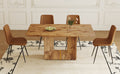 Table And Chair Set. Modern Dining Table With Mdf Top And Beautiful Mdf Legs. Comes With Brown Comfortable Chair With Seat And Metal Legs. Suitable For A Wide Range Of Decorative Styles. Brown,Wood Seats 4 Mdf