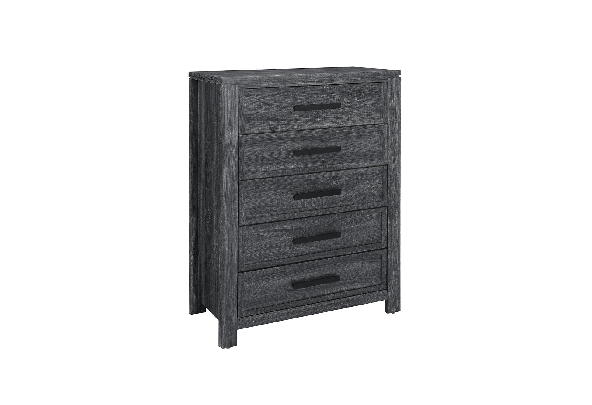 Aya Dark Grey Chest Dark Gray Solid Wood Mdf