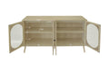 4 Door Cabinet, Sideboard Accent Cabinet, Storage Cabinet For Living Room, Hallway Entryway Kitchen Natural Wood Mdf