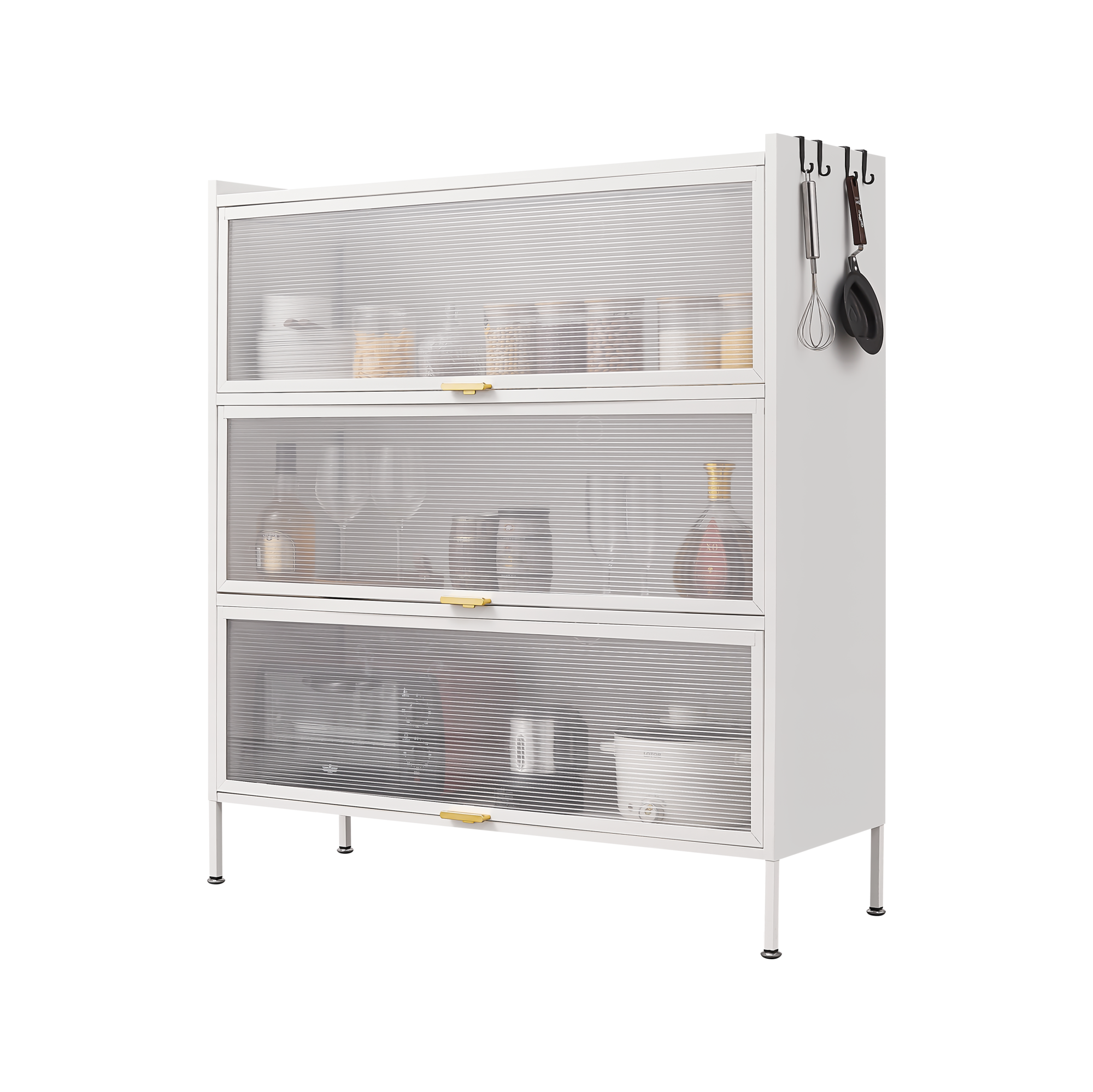 3 Tier Pantry Storage Cabinet Baker Racks For Kitchen With Storage Kitchen Pantry Storage Cabinet Microwave Rack Storage Rack White Modern Metal