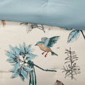 7 Piece Printed Cotton Twill Comforter Set Khaki King King Khaki Cotton