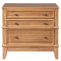 Hazel 3 Drawer Hazel 3 Drawer Side Table For Living Room, Hallway, Entryway Old Sku:Wf315640Aad Natural Solid Wood