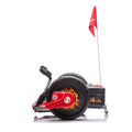 12V Kids Ride On Electric Toy,2Wd,16'' Exaggerated Wheel,Dual Handle Control For 360 Degree Flexible Steering And Rotation,Solid Metal Frame,Provide A Speed Of 4.66 Mph For Kids Aged 6 . Red 50 99 Lbs Polypropylene