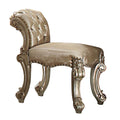 Gold Patina And Bone Vanity Stool With Trim Taupe Gold Vanity Stools Bedroom Rectangular Brown Traditional Tufted Cushions Wood Fabric