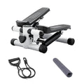 Mini Fitness Stepper, Hydraulic Fitness Stepper With Resistance Bands And Display, Silent Design, Weight Capacity 300Lbs, Portable Stepper For Total Body Workout,11.3