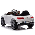 Licensed Mercedes Benz Cls 350,12V Kids Ride On Toy Car W Parents Control,2Wd,Four Wheel Suspension,Music,Bluetooth,Led Light,Usb,Power Display,Volume Adjustment,Speeds 1.24 3.11Mph For Kids Aged 2 4. White 50 99 Lbs Polypropylene