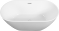 Freestanding Acrylic Soaking Bathtub With Chrome Overflow And Drain, Self Leveling Legs Flexible Hose Easy Installation, 24A09 60 Gloss White Bathroom Freestanding Tubs Acrylic