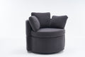 029 Teddy Fabric Swivel And Storage Chair With Back Cushion For Living Room,Dark Gray Dark Gray Primary Living Space Modern Foam Teddy