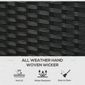 Outsunny Outdoor Deck Box & Shoe Storage, Pe Rattan Wicker Towel Rack With Liner For Indoor, Outdoor, Patio Furniture Cushions, Pool, Toys, Garden Tools, Black Black Steel