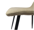 Dining Chairs Set Of 4,Modern Kitchen Dining Room Chairs,Upholstered Dining Accent Chairs In Linen Cushion Seat And Sturdy Black Metal Legs .Fabric Dining Chairs Beige Light Green Foam Linen