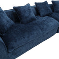 Coolmore Boucle Sofa 3 Seater For Living Room Oversized Comfy Sofa Unique Double Seat And Corner Construction For Apartment, Office Left Hand Facing Navy Navy Primary Living Space Foam Boucle 3 Seat