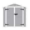 6' X 4.4' Resin Weather Resistant Outdoor Storage Shed With Floor For Garden,Backyard,Pool Tool, Light Grey Gray Polypropylene