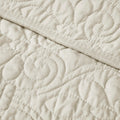 Oversized Quilted Throw Ivory 60X70