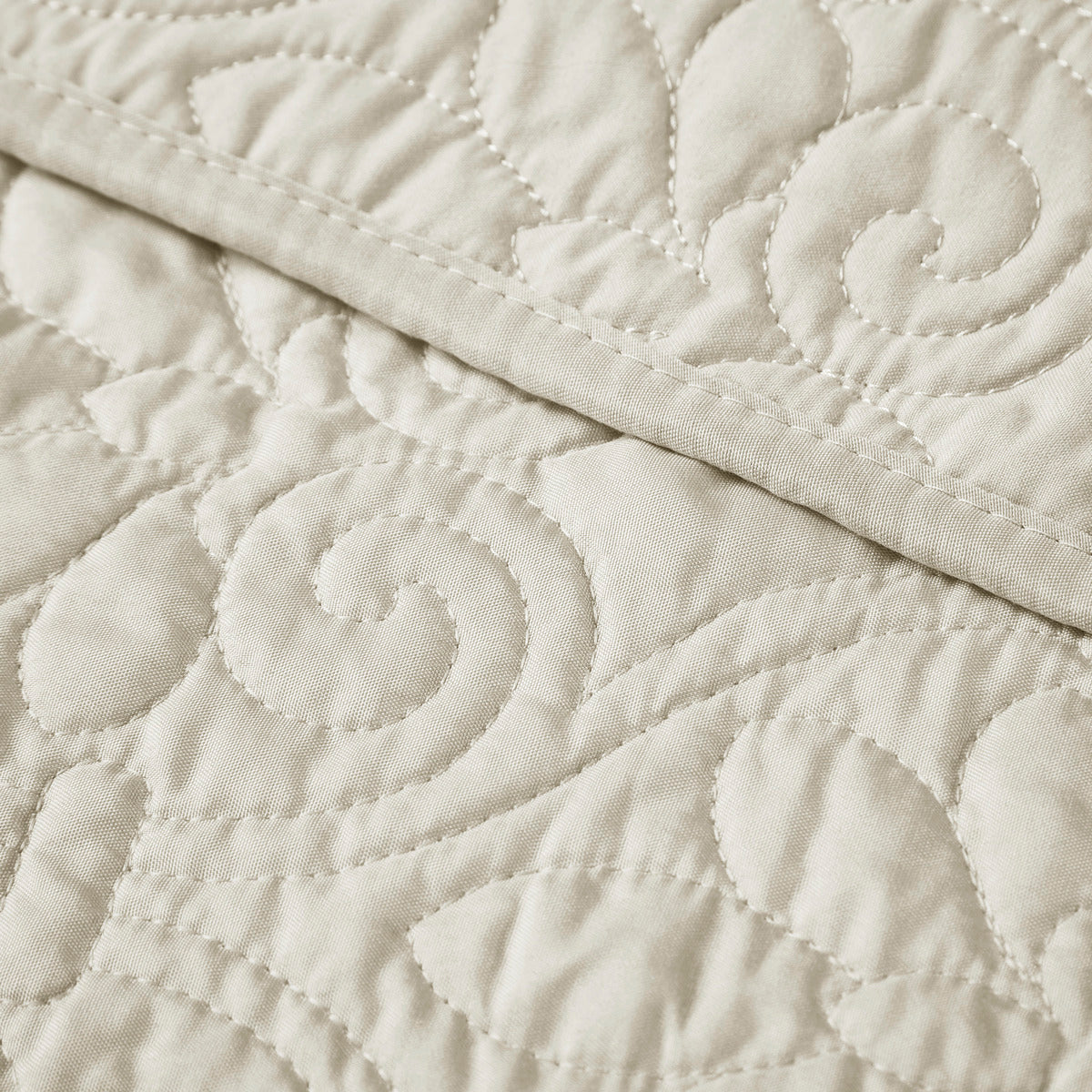 Oversized Quilted Throw Ivory 60X70" Ivory Cotton