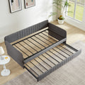 Daybed, Sofa Bed Metal Framed With Trundle Twin Size, Grey, 78.4''L X 41''W X 29.8''H. Twin Grey Iron