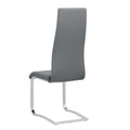 Dining Chair With Breuer Style, Set Of 4, Gray Gray Metal