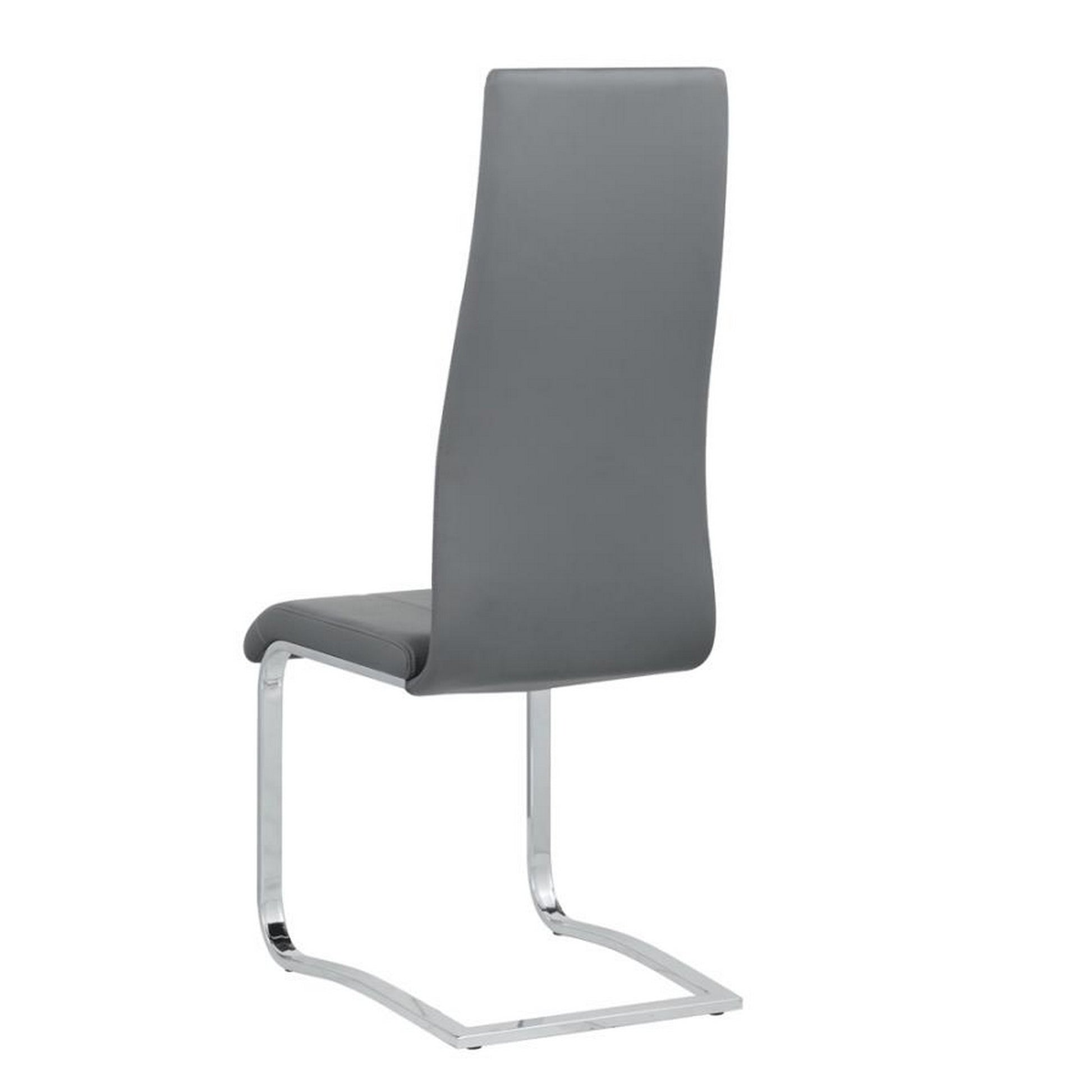 Dining Chair With Breuer Style, Set Of 4, Gray Gray Metal