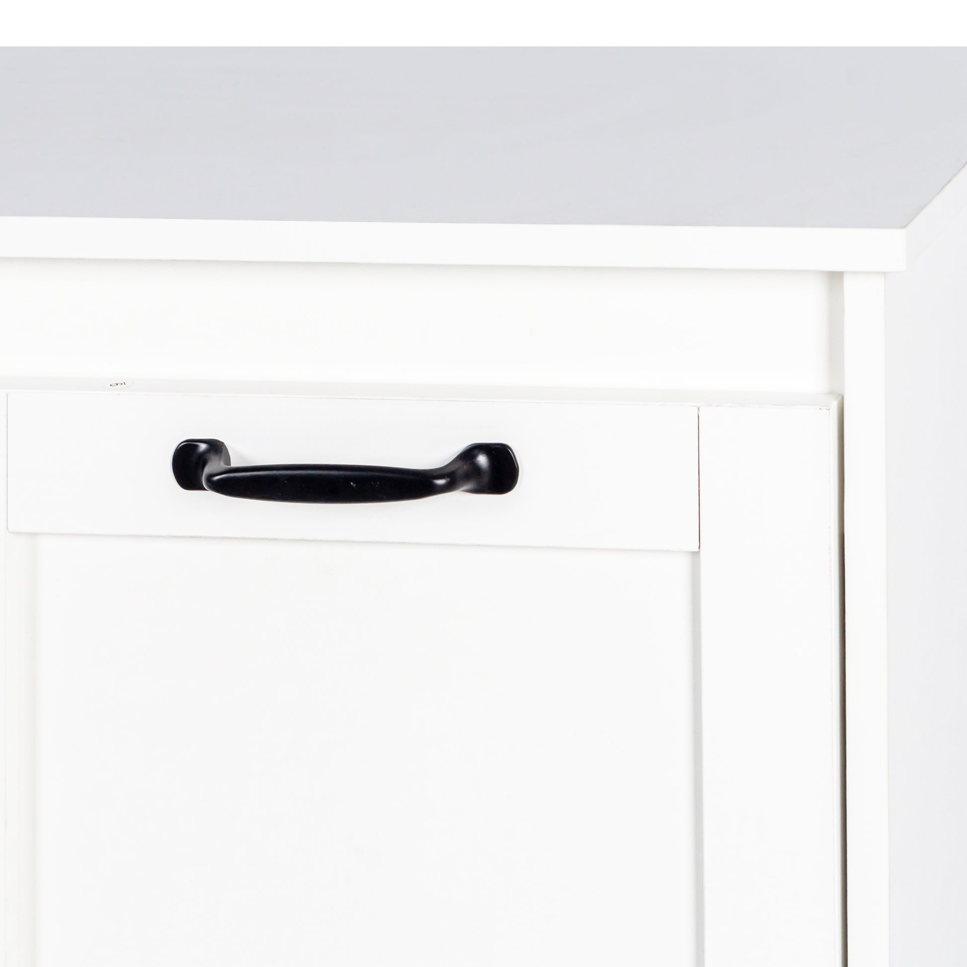 Laundry Cabinet ,With 2 Removable Liner Bags White Particle Board Mdf