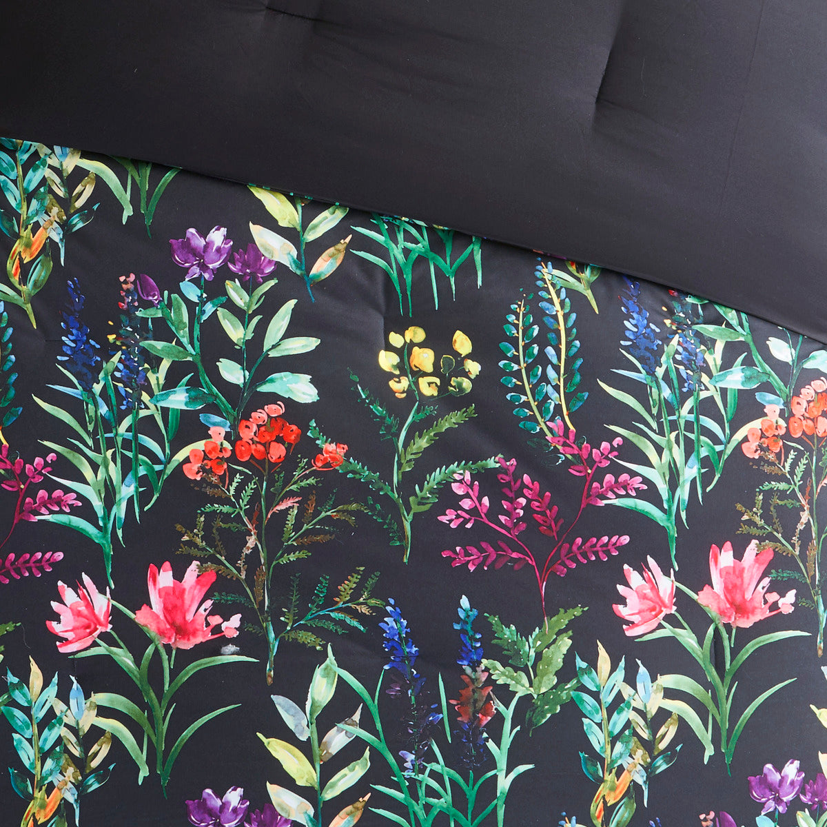 5 Piece Comforter Set Black Full Queen Full Multicolor Polyester
