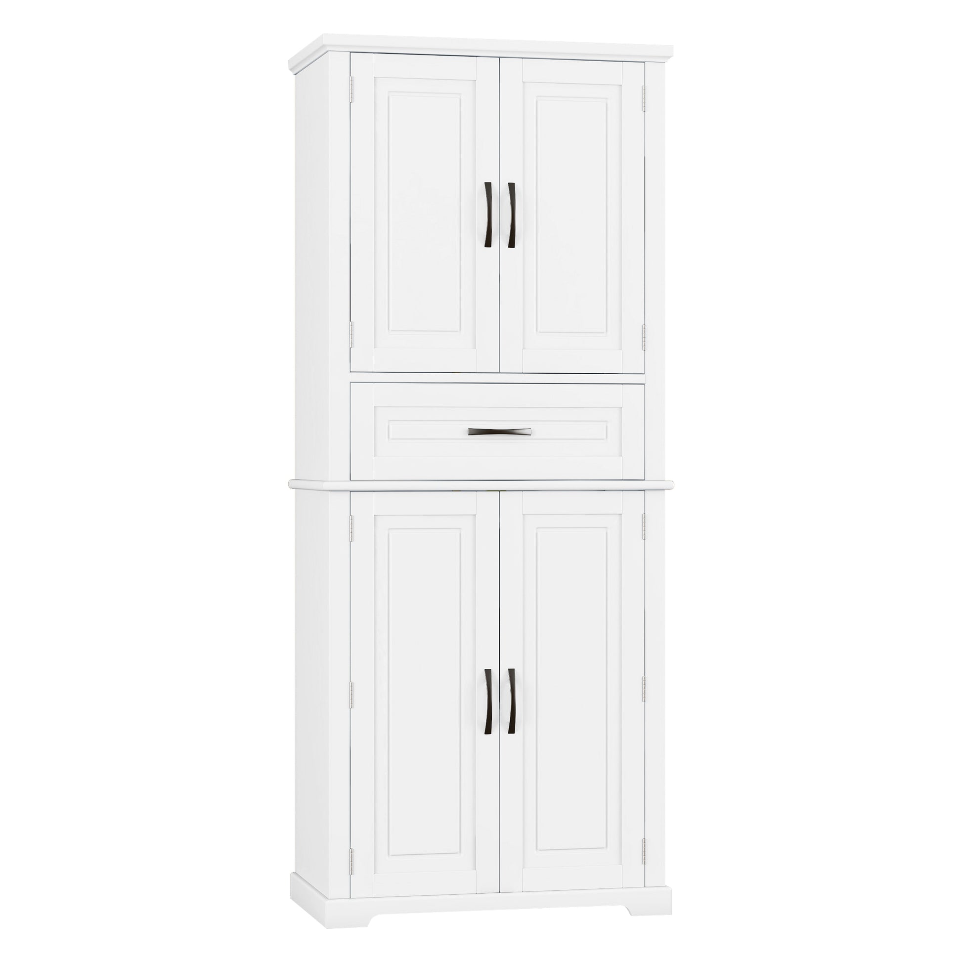 Bathroom Storage Cabinet With Multi Functional Storage Space, Drawer With Slide Rails, Adjustable Shelf, White White Mdf