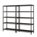 Wire Shelving Metal Storage Rack Adjustable Shelves, Standing Storage Shelf Units For Laundry Bathroom Kitchen Pantry Closet Black, 42L X 17.99W X 71H Black Primary Living Space Metal Adjustable Shelves Metal