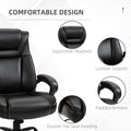 Vinsetto Big And Tall 400Lbs Executive Office Chair With Wide Seat, Computer Desk Chair With High Back Pu Leather Ergonomic Upholstery, Adjustable Height And Swivel Wheels, Brown Brown Faux Leather