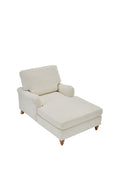 Modern Mid Century Indoor Oversized Chaise Lounger Comfort Sleeper Sofa With Soild Wood Legs White Foam 1 Seat