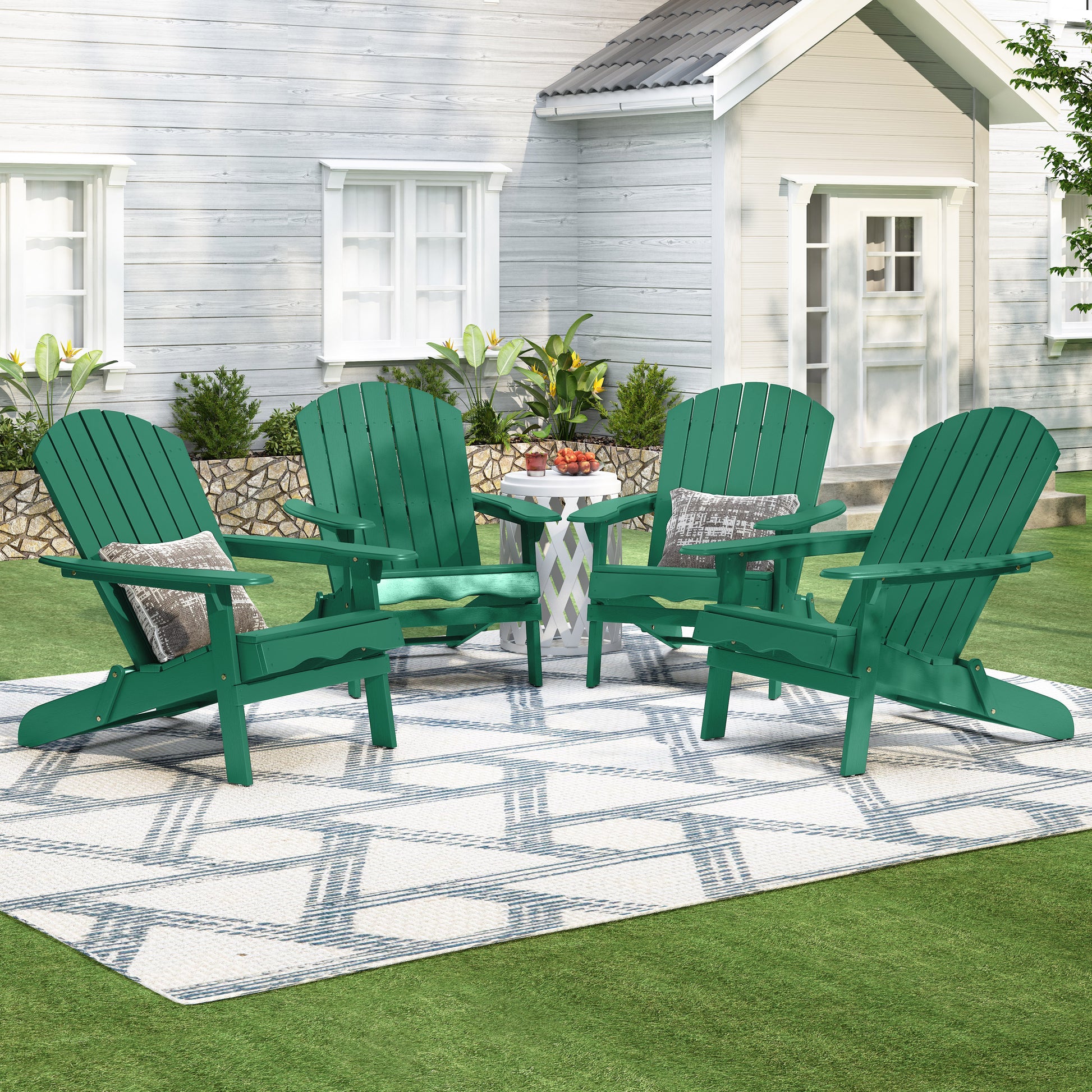 Malibu Adirondack Chair Dark Green Acacia Wood