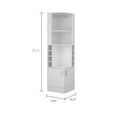 Syrah Corner Bar Cabinet, Two External Shelves White White Particle Board Particle Board