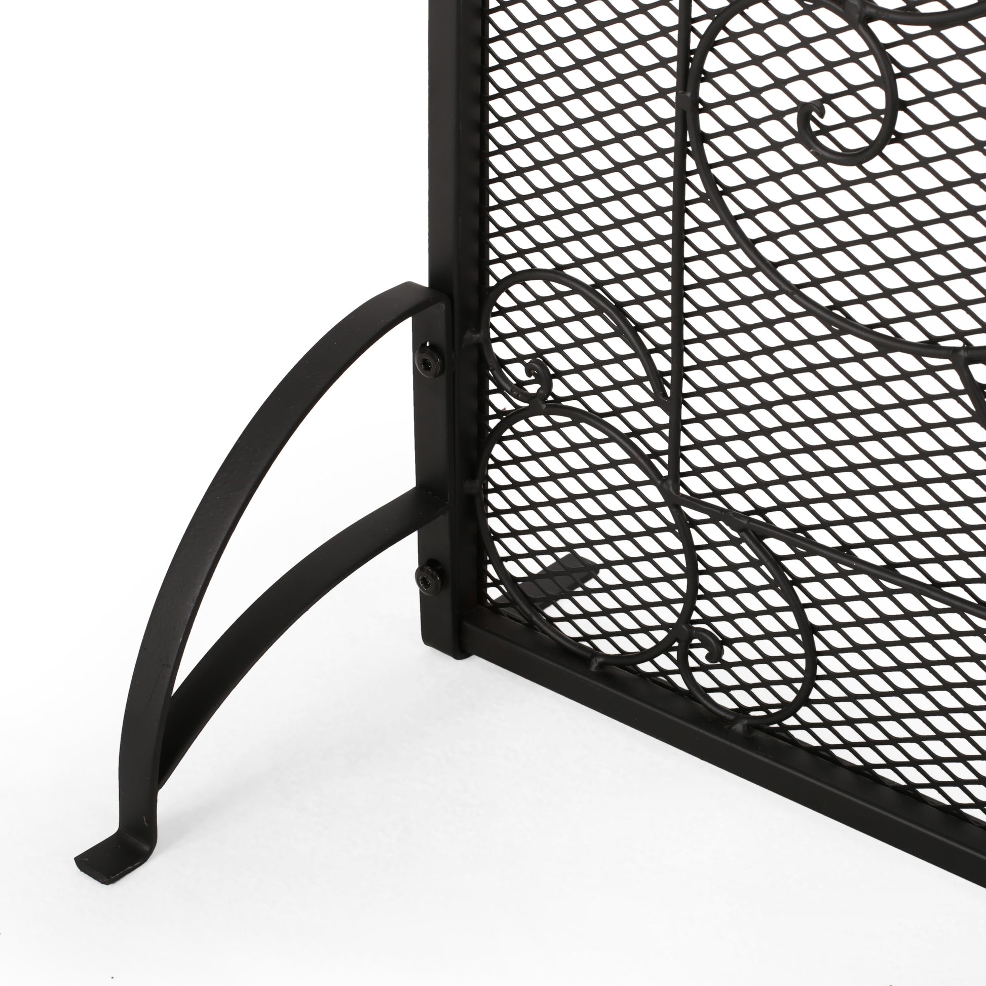 Fireplace Screen Black Iron