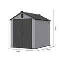 Xwt012 6*8Ft Plastic Storage Shed For Backyard Garden Big Spire Tool Storage Black Grey Garden & Outdoor Plastic