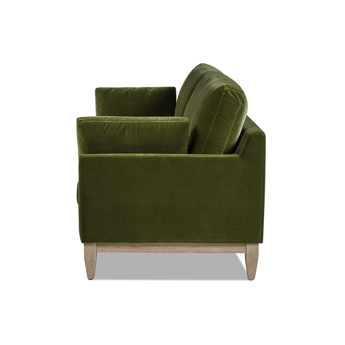 Pasadena 75.5" Modern Farmhouse Sofa, Olive Green Performance Velvet Olive Green Foam Velvet 3 Seat