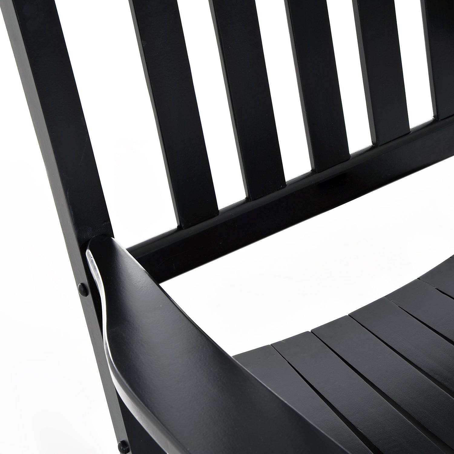 Outsunny Outdoor Rocking Chair, Patio Wooden Rocking Chair With Smooth Armrests, High Back For Garden, Balcony, Porch, Supports Up To 352 Lbs., Black Black Wood