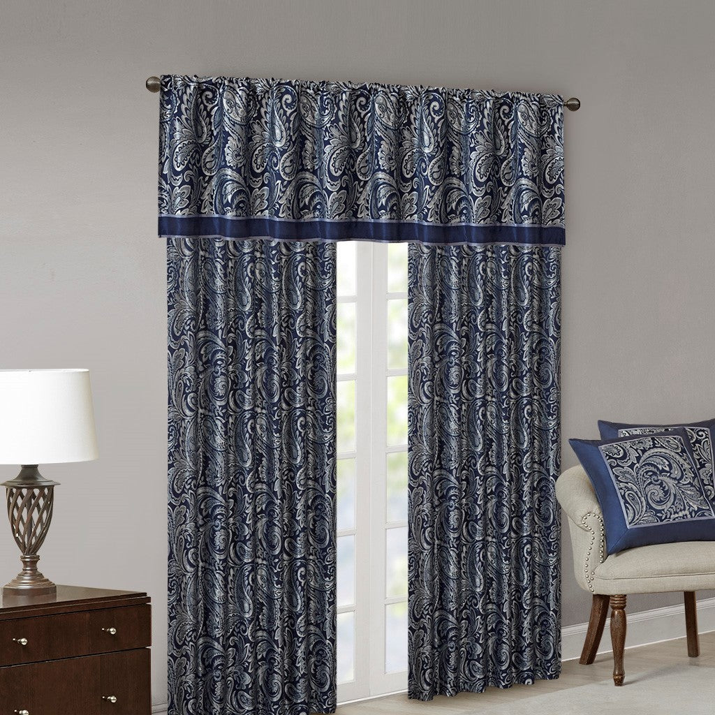 Jacquard Curtain Panel Pair 2 Pcs Window Panels Multicolor Polyester