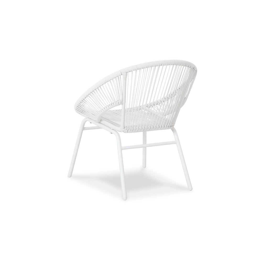 Hely 3 Piece Outdoor Table And Chairs Set, White All Weather Resin Wicker White Aluminum