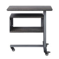 Gunmetal Accent Table And Wall Shelf Set Gunmetal Primary Living Space Contemporary Shelves Rectangular Metal