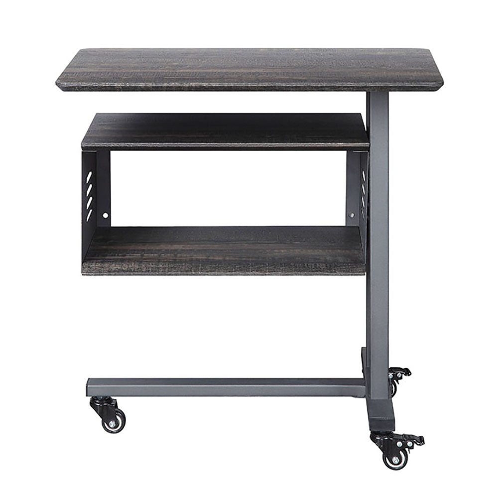 Gunmetal Accent Table And Wall Shelf Set Gunmetal Primary Living Space Contemporary Shelves Rectangular Metal
