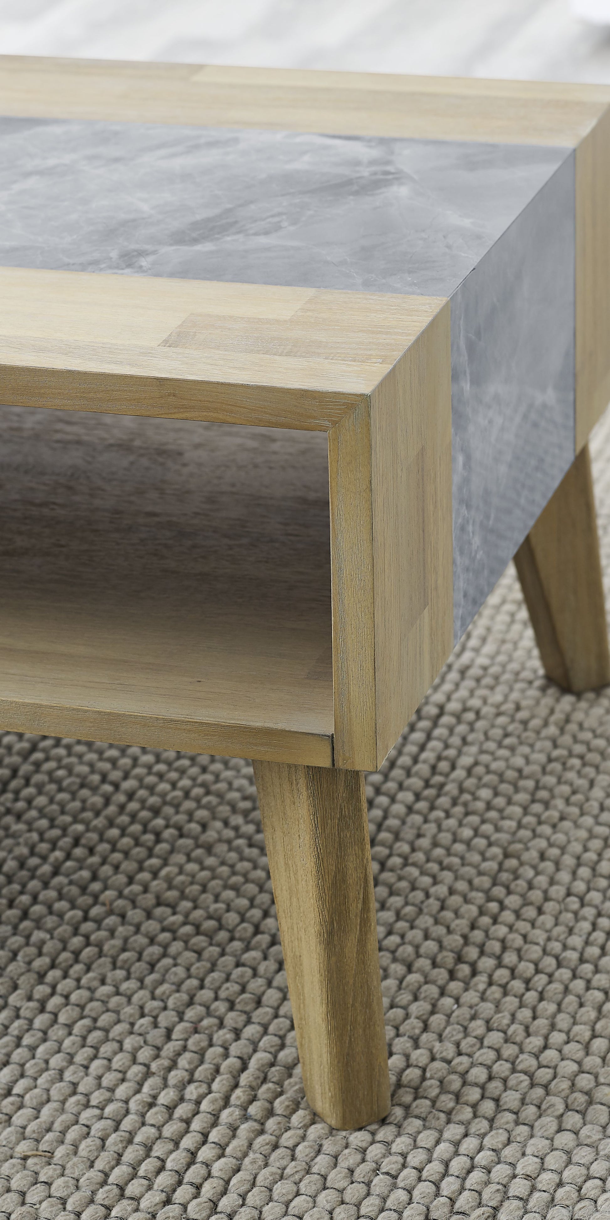 Calgary Sintered Stone Coffee Table Brown Brown Wood