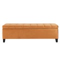 Storage Ottoman Burnt Orange Velvet