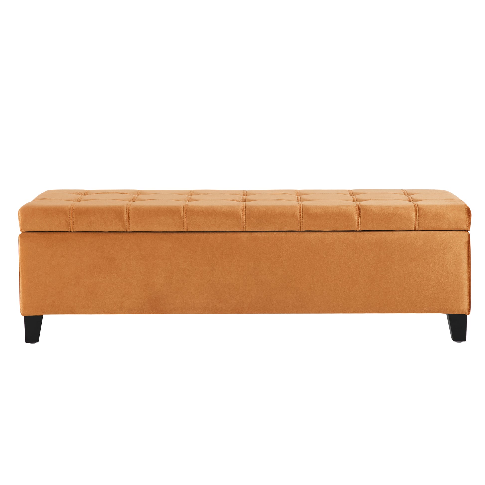 Storage Ottoman Burnt Orange Velvet