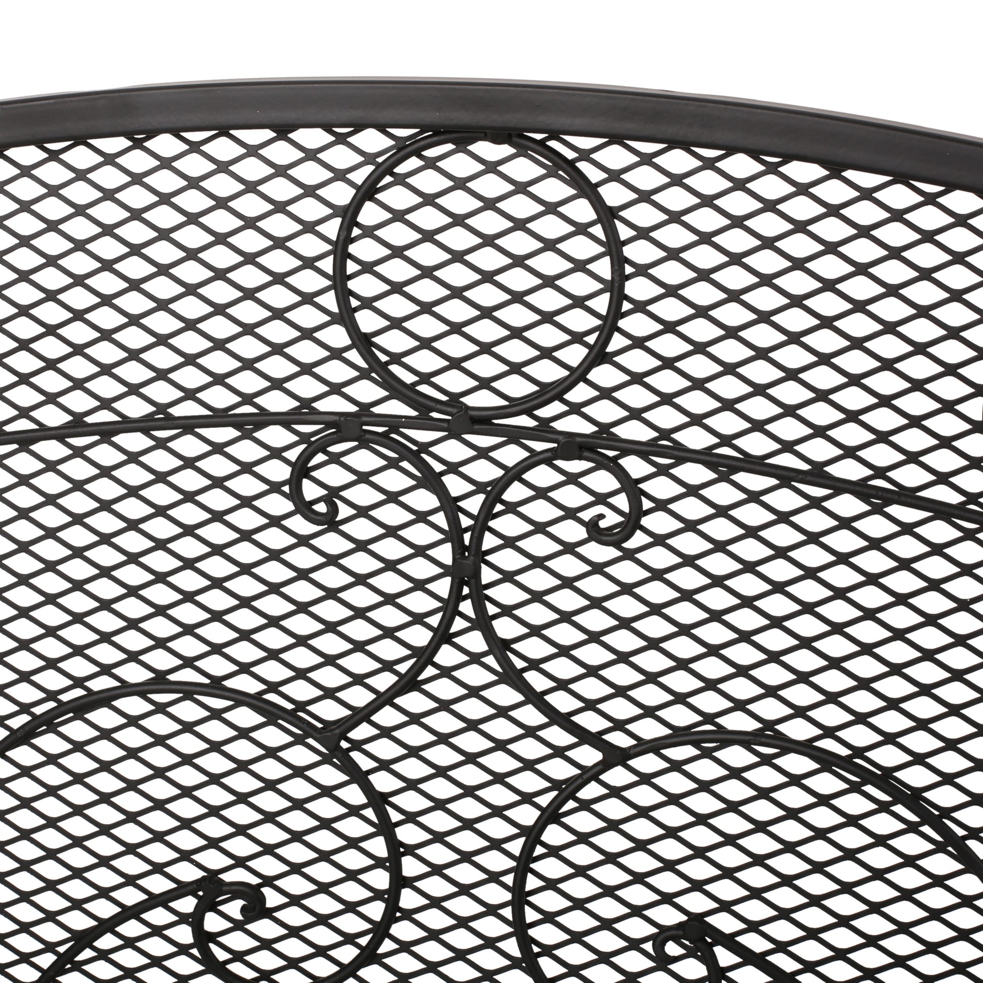 Fireplace Screen Black Iron