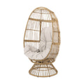 Reseda Swivel Patio Egg Chair Natural Fabric