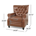 Recliner Chair Light Brown Pu