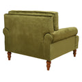 Mirod Elegant Circular Armrests, Ergonomic Lumbar Support, Vintage Roman Column Legs, Luxurious Large Size, Enhances Living Room Aesthetics, For Living Room,Bedroom And Study Green Velvet
