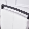 Table And Chair Set, Modern Dining Table, Black Tabletop And Black Mdf Leg Table, Soft And Comfortable Dining Chair, Perfect For Dinner, Meetings, Home And Office Decor White Black Mdf