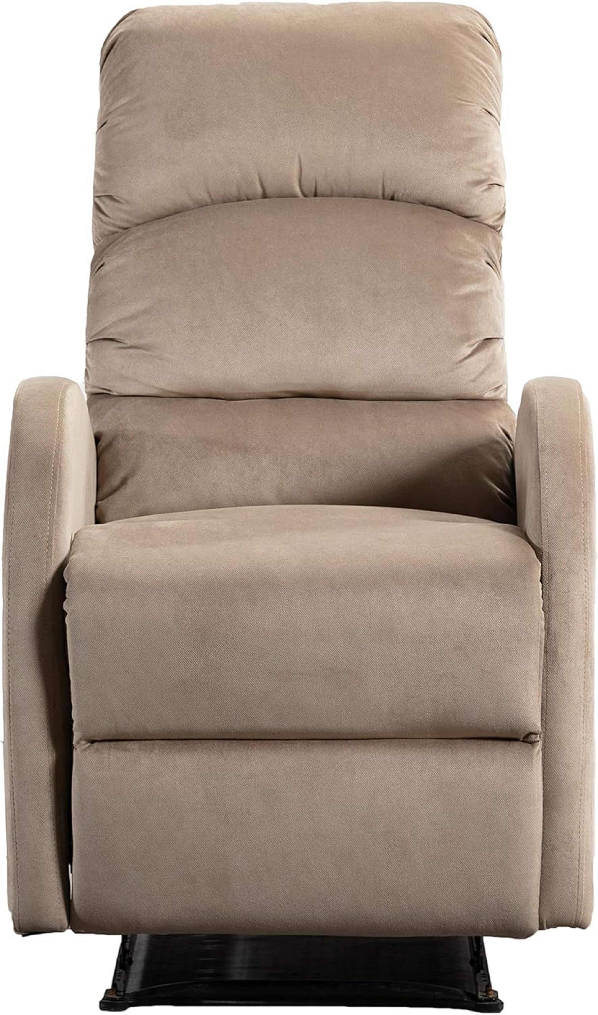 1Pc Adjustable Recliner Chair Gentle Lower Lumbar Massager Living Room Home Theater Bedroom Beige Color Beige Polyester Metal Primary Living Space Cushion Back Contemporary,Modern Foam Polyester